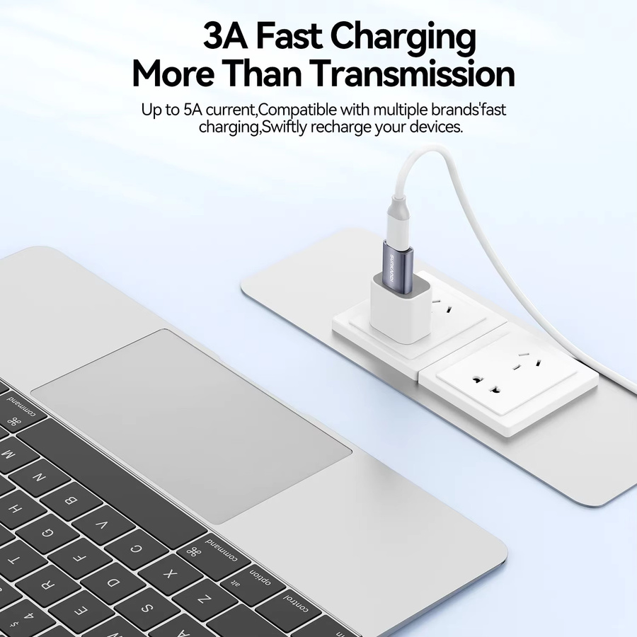 SUNKANDI USB-C-Adapter OTG-Konverter in Lila mit 10 Gbit/s Datensynchronisierung und Ladefunktion für USB-A auf USB-C - Bild 3