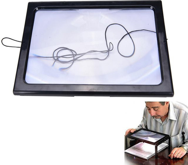 Hollyb Leselupe 3x, mit LED-Beleuchtung, Schwarz - Bild 1