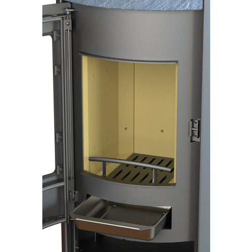 THERMIA Kaminofen Magdeburg aus Stahl in Grau mit 7 kW Leistung, B/T/H: 113,3 x 57,3 x 46,5 cm - Bild 3