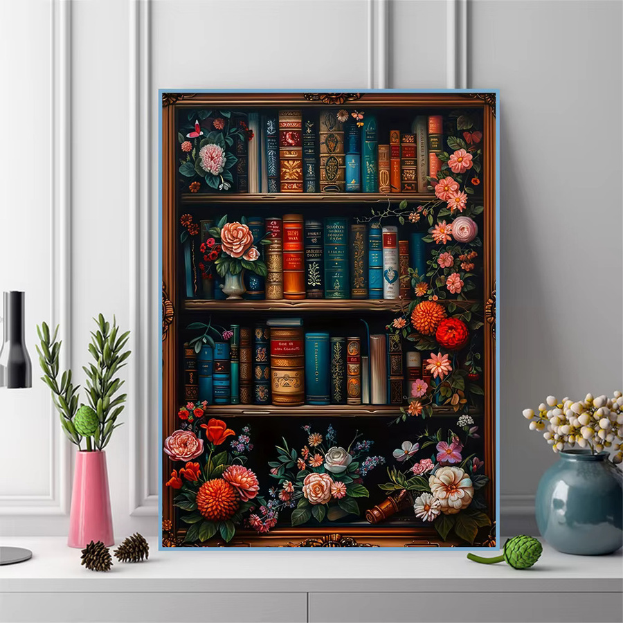 EverShine 5D-Diamantgemälde Landschaft und Blumen als Mosaik-Strass-Stickerei in Mehrfarbig, B/B/H: 30,0 x 30,0 x 2,0 cm - Bild 3