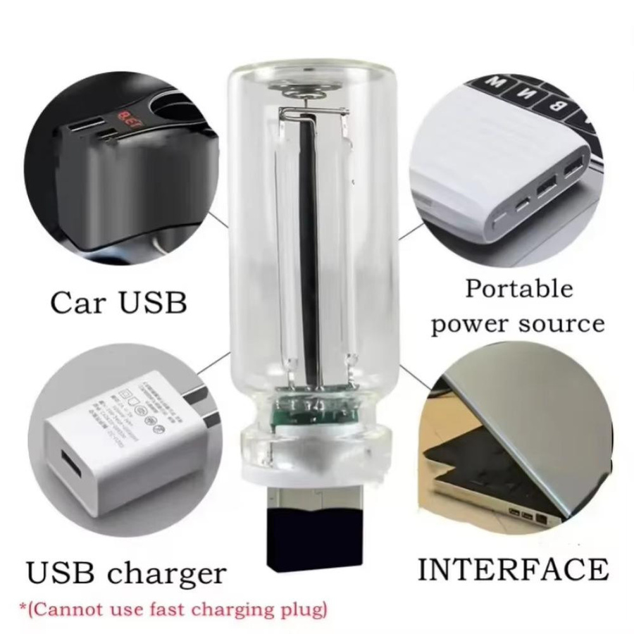 USB Nachtlicht mit LED Filament im Retro Edison Stil, dimmbar per Touch, bunt RGB, Glas, GuangZhouZhenqin - Bild 2