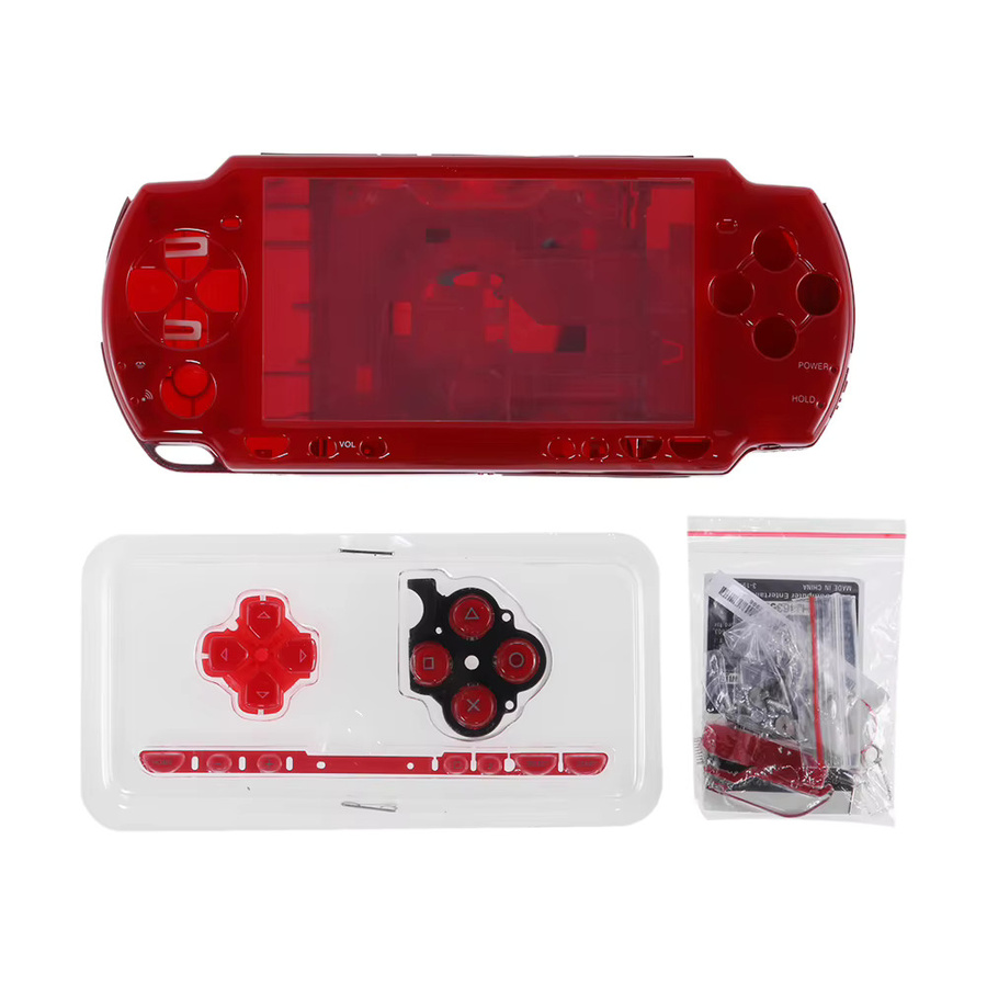 Sony PSP2000 Ersatzgehäuse Set in Silber mit Tastenset im Retro-Design - Bild 4