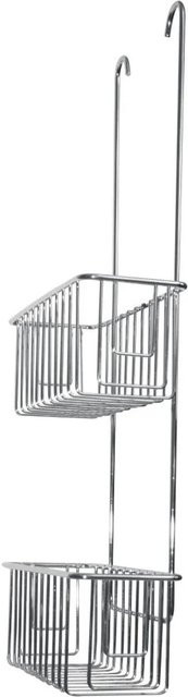 Euroshowers Duschablage Twin zum Einhängen aus Edelstahl in Chrom, 2 Etagen, Breite: 16 cm - Bild 1