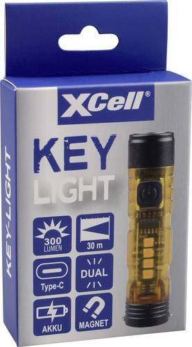 XCell LED Mini-Taschenlampe akkubetrieben mit 300lm und Magnetfunktion in Schwarz - Bild 1