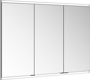 Keuco Spiegelschrank Royal Modular 2.0 in Weiß mit 3 Drehtüren, LED-Beleuchtung und Kristall-Doppelspiegel, B/H/T: 110 cm x 70 cm x 12 cm - Bild 1
