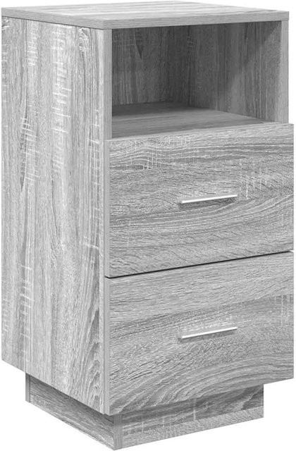 vidaXL Nachttische 2er Set mit 2 Schubladen in Grau Sonoma, B/T/H: 36 x 36 x 68 cm - Bild 1