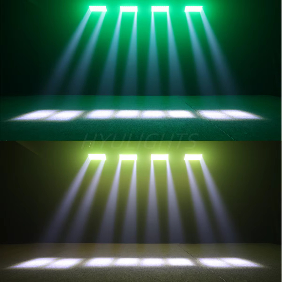 HYULIGHTS 300 W RGBW LED-Bühnenlicht in Schwarz mit Stroboskop-Effekt, Wash- und Beam-Beleuchtung sowie DMX 512 und Klangsteuerung für DJ und Party - Bild 2