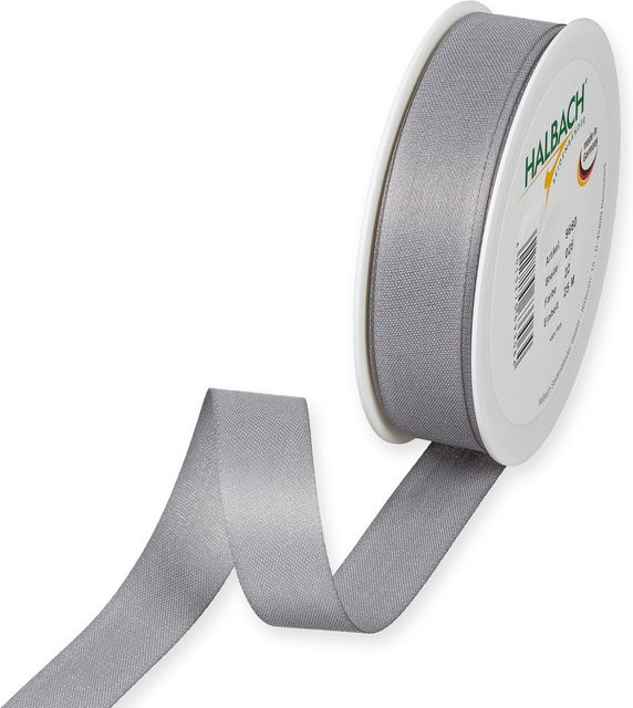 Halbach Dekoband in Baumwolloptik aus Polyester, Farbe: Grau, Breite: 2,5 cm, Länge: 5 m - Bild 1