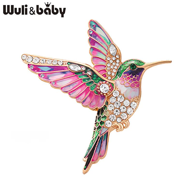 Wuli&baby Brosche Kolibri, Kristall, Bunt, Unisex - Bild 1