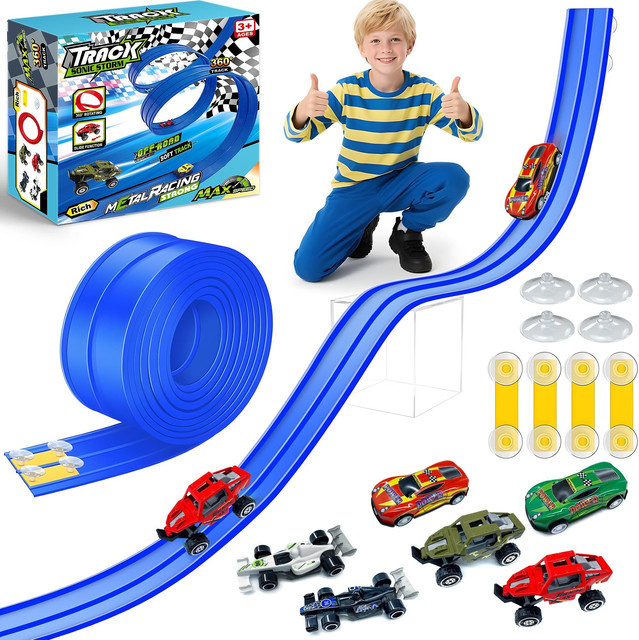 4M DIY-Rennstreckset mit Mini-Auto, Lernbauspielzeug, ab 3 Jahre - Bild 1