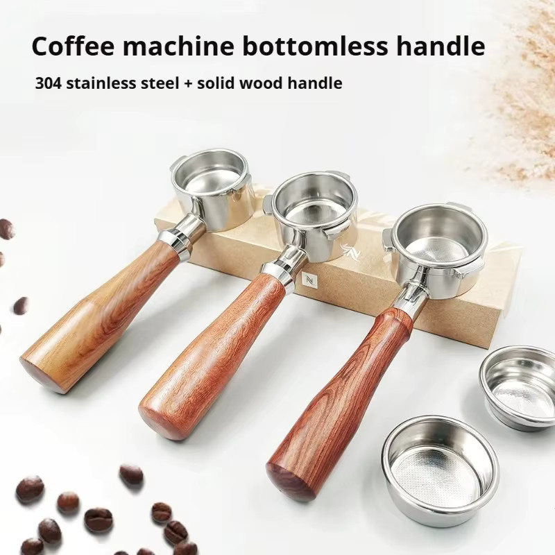Delonghi Espressofilter aus Edelstahl mit Doppelohrgriff, 51 mm, Silber/Braun - Bild 2