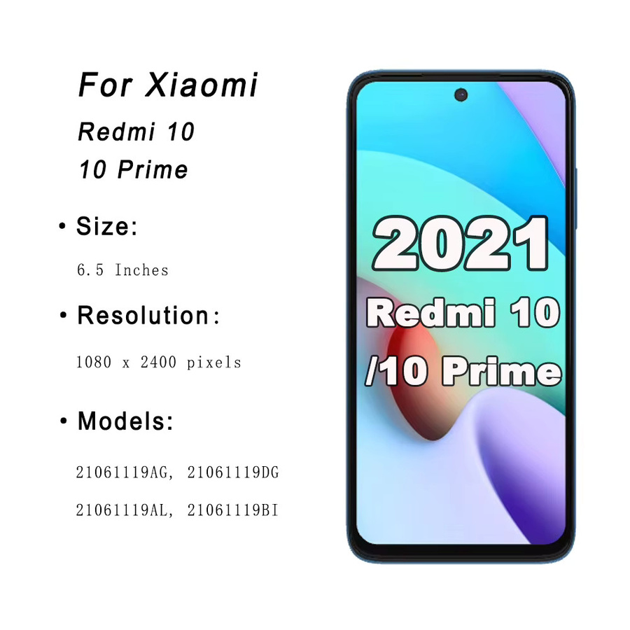 Xiaomi Redmi 10 LCD Display mit 6,5 Zoll Touchscreen Digitizer Montage in Schwarz - Bild 2