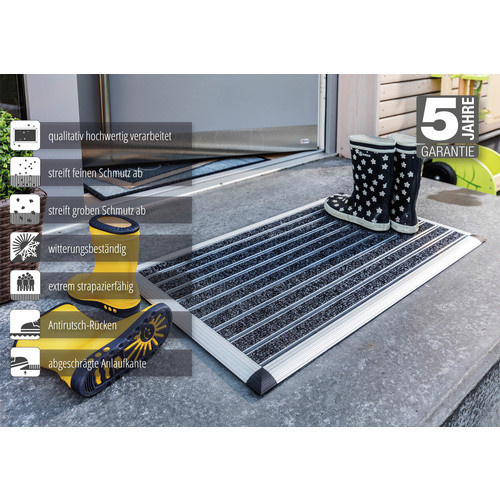 Astra Fußmatte Excellence Mat aus Nadelfilz in Grau, B: 60,0 cm, T: 40,0 cm, H: 1,4 cm - Bild 2