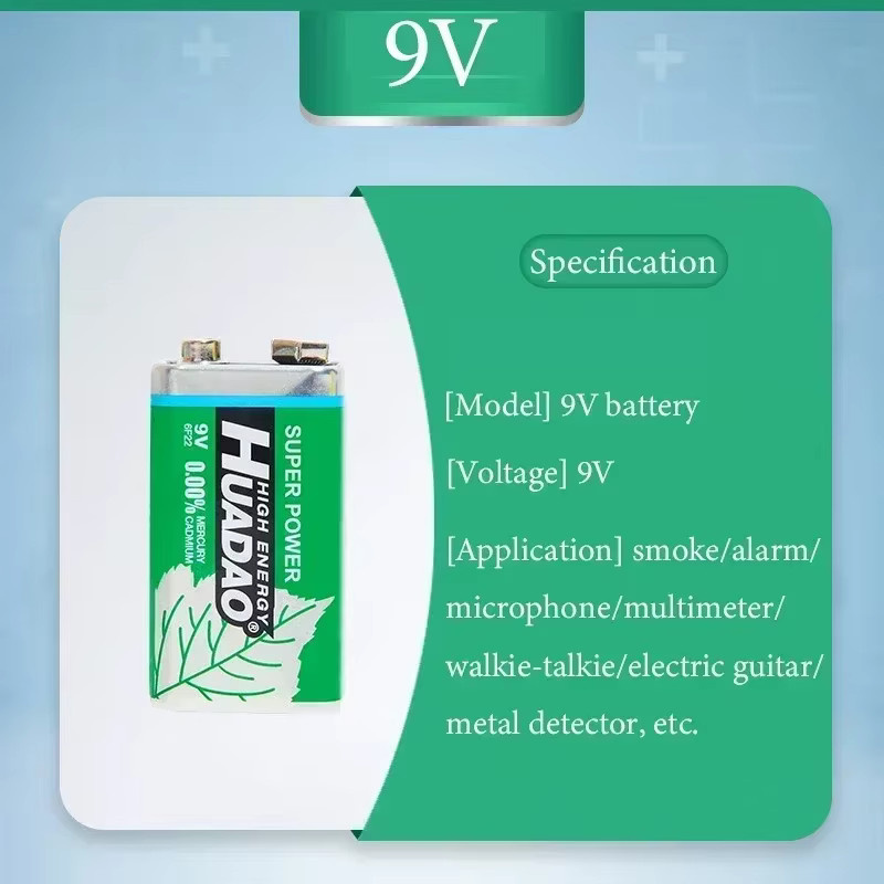 SMARTOOOLS 9V Alkaline und Carbon Zink Batterie 6F22 mit 1100mAh Kapazität für Mikrofone, Karaoke, Spielzeug und Multimeter - Bild 2