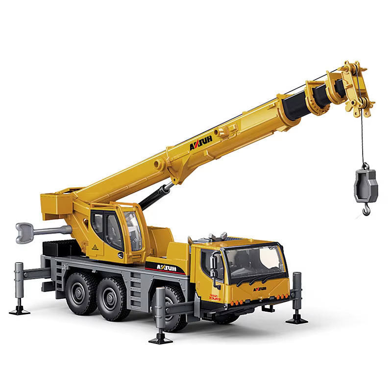 Huina LKW-montierter Kran Modell, 1:50, Metall, Gelb - Bild 3