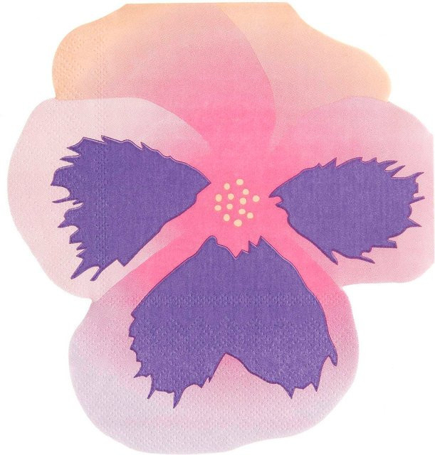 Rico Design Servietten Stiefmütterchen Floral Purple B: 32,0 cm, T: 30,0 cm, H: 20,0 cm - Bild 1