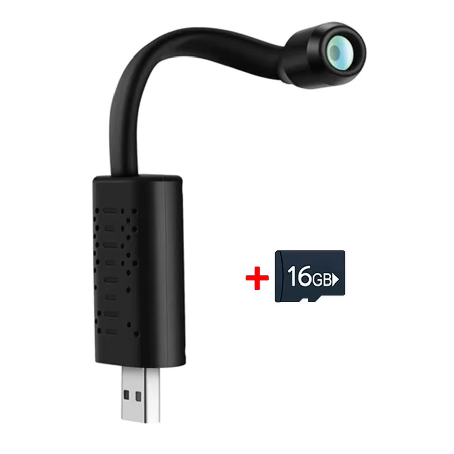 CUGUU Mini HD 4K WiFi Überwachungskamera mit Nachtsicht und USB-Modul in Schwarz - Bild 5