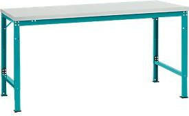 Manuflex Grundtisch UNIVERSAL Spezial aus Kunststoff in Lichtgrau und Wasserblau, B: 175 cm, T: 100 cm - Bild 1