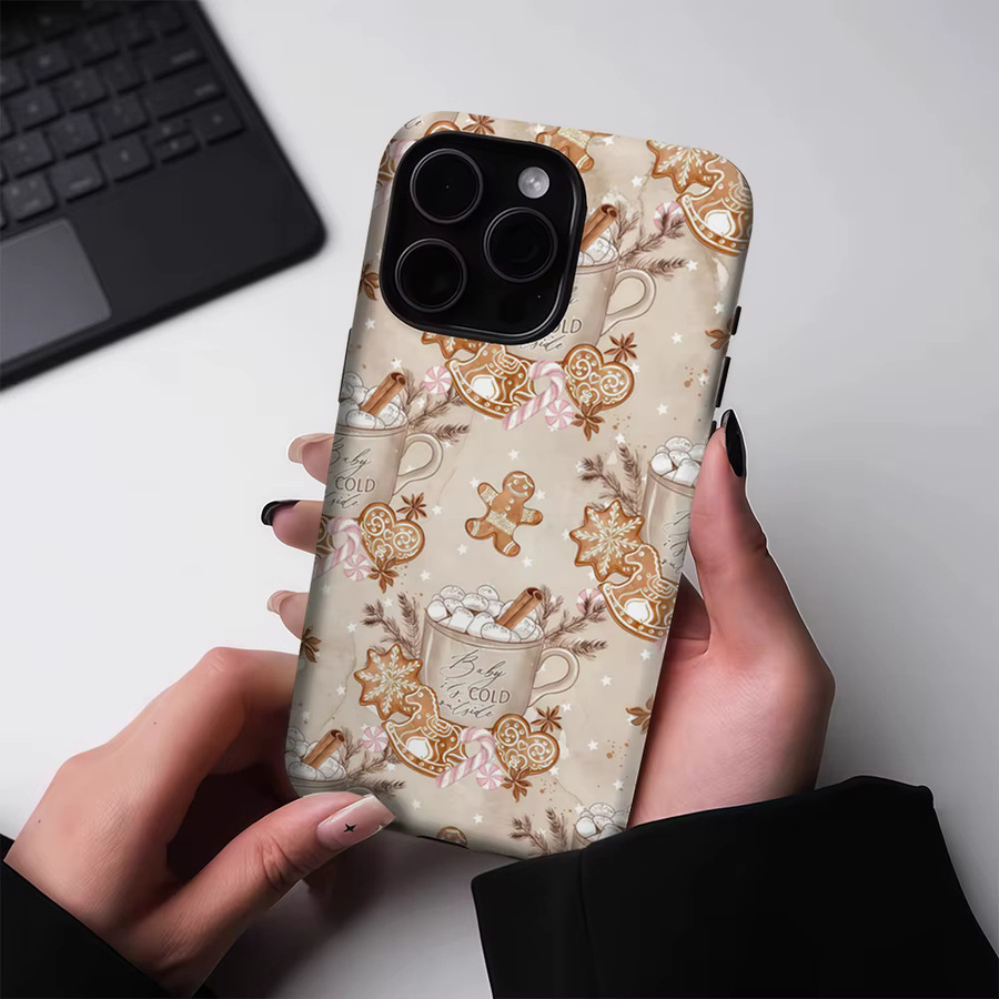 Potdemiel Magnetische Handyhülle für iPhone 17 16 15 14 13 Pro Max Plus, Robuste Doppel-Schicht-Schutzhülle in Warmer Kakao - Bild 2