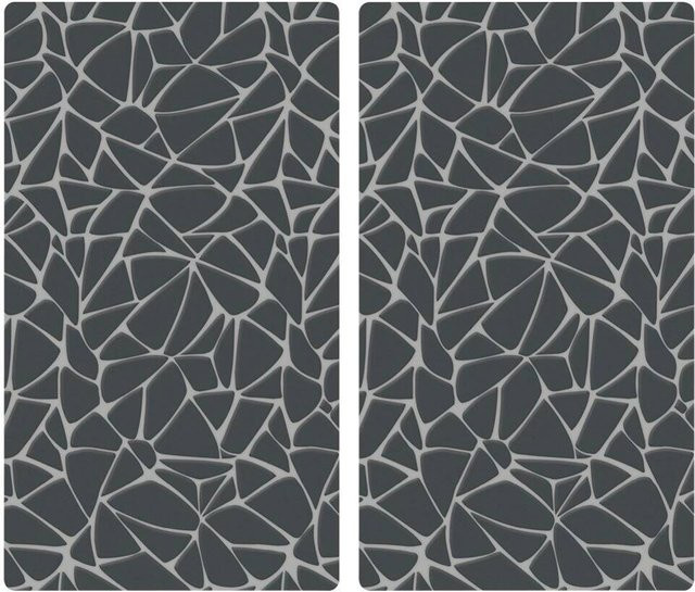 Kesper Multi-Glasschneideplatte Mosaik 2er-Set in Grau und Schwarz, rechteckig, B: 50,0 cm, H: 28,5 cm, T: 0,4 cm - Bild 1