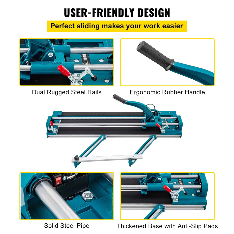 SIHAO Handfliesenschneider mit Doppelschienen und Laserpositionierung, Breite: 120 cm, Mehrfarbig - Bild 4