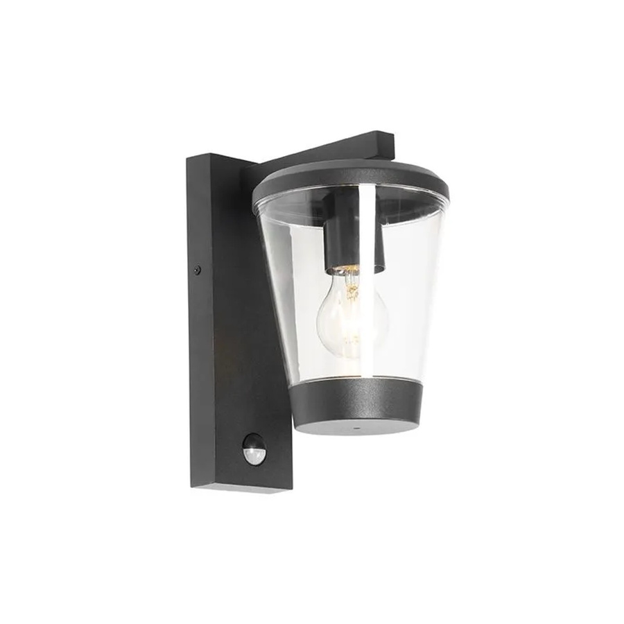 QAZQA Außenwandleuchte Joren in Schwarz mit Bewegungssensor, IP44, modernes Design aus Aluminium und Kunststoff für Garten und Außenbereich - Bild 2
