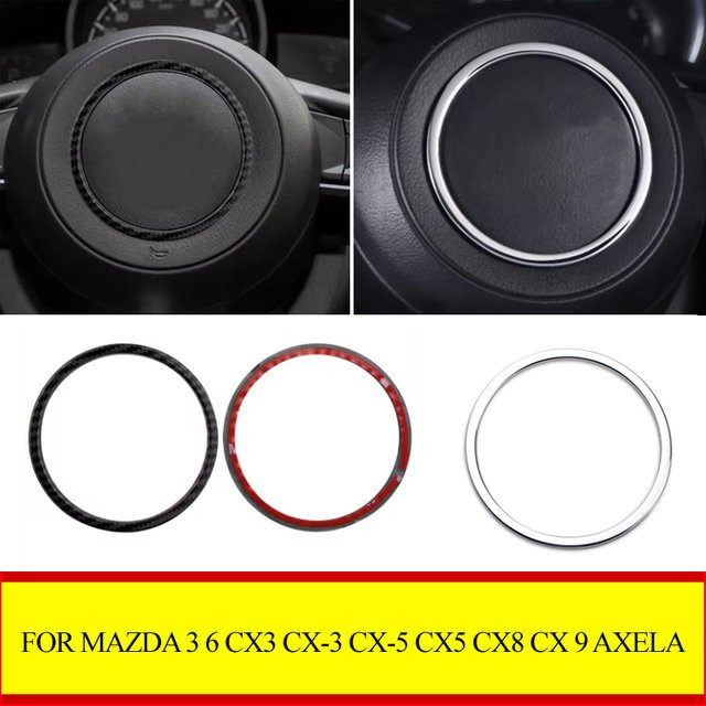 Lenkrad Mitte Logo Abdeckung Ring Trim für Mazda 3 6 CX3 CX-3 CX-5 CX5 CX8 CX9 Axela von A Little Change - Bild 1