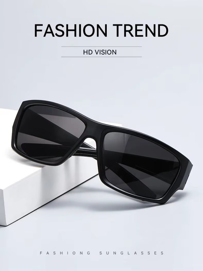 Karos Sonnenbrille, polarisiert, rectangular, Vollrand, Kunststoff, black, Unisex - Bild 4