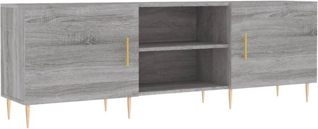 vidaXL TV-Schrank Grau Sonoma aus Holzwerkstoff und Eisen B/T/H: 150 x 30 x 50 cm - Bild 1