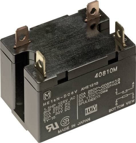 Panasonic HE1AN12 Printrelais 12 V/DC 30A 1 Schließer in Schwarz - Bild 1
