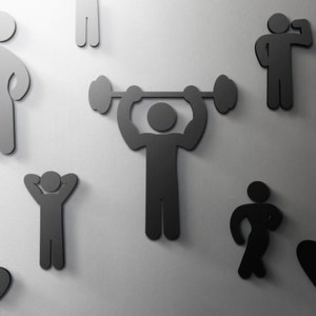 CIFBUY 3D-Acryl Wandkunst-Schilder mit Bodybuilder-Figuren, selbstklebende Dekoration in Schwarz für Fitnessstudio, Zuhause und Büro - Bild 1