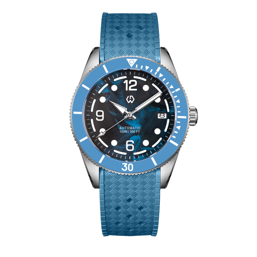 WISHDOIT Armbanduhr, Automatik, Kohlefaser, Edelstahl, Kautschuk, Herren - Bild 6
