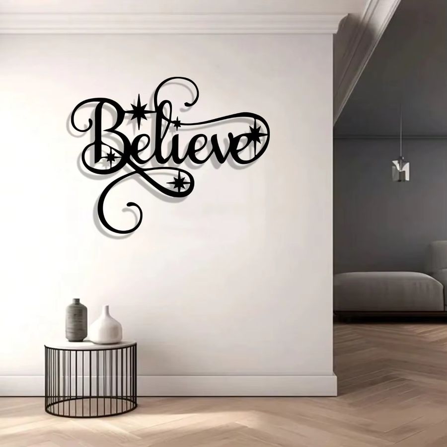 CIFBUY Metall-Wandkunst Weihnachtsstern-Skulptur als Weihnachtsdekor aus perforiertem Metall - Bild 2