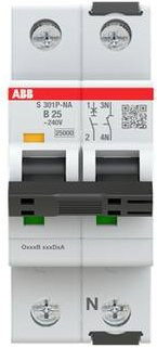 ABB S301P-B25NA Leitungsschutzschalter 25A 240V in Weiß - Bild 1