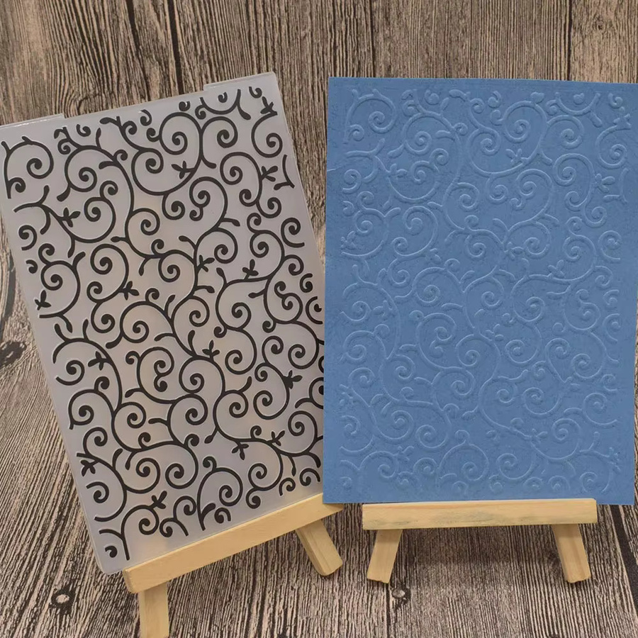 Spitze Reben Kunststoff Prägung Schablone Vorlage für Scrapbooking und Grußkarten in Transparent - Bild 2