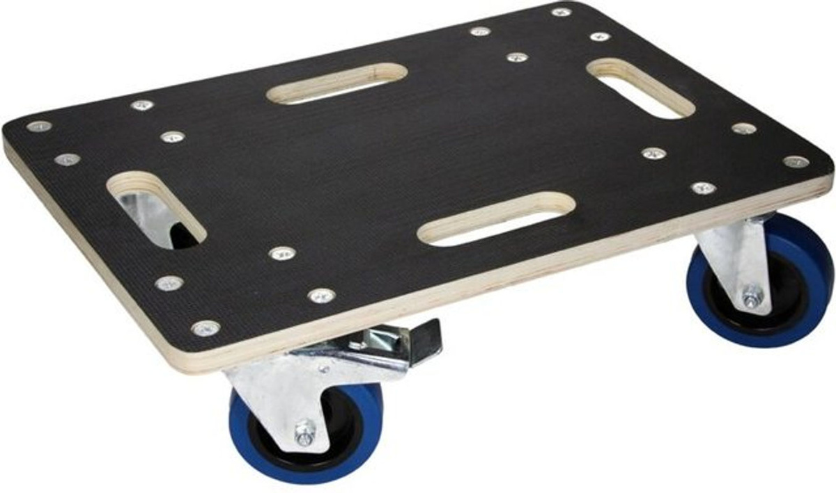 Ecd Germany Möbelroller aus Multiplex mit Feststellbremsen und PP-Rädern, B/T: 50 x 35 cm, Traglast 800 kg - Bild 2