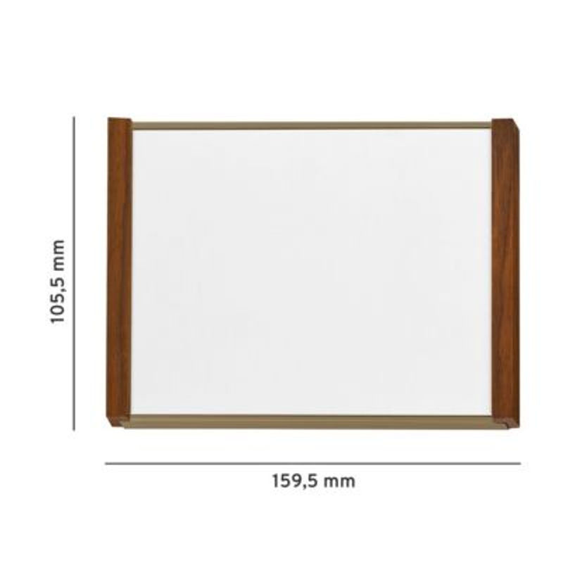 moedel Türschild LMH DIN A6 aus Aluminium in Bronze und Nussbaum mit Polyester-Abdeckung zur Klebemontage B: 15,95 cm x H: 10,55 cm - Bild 2