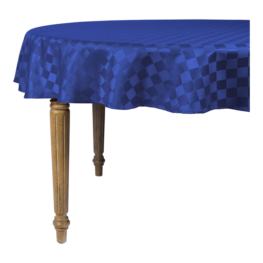 Jacquard-Tischdecke Spezial von Viva Domo in Blau mit Karomuster und pflegeleichter Beschichtung - Bild 2