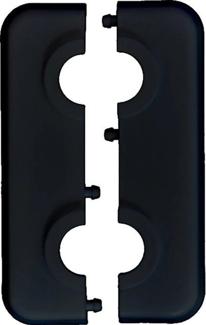 Sanicomfort Doppelrosette 18 mm in Schwarz - Bild 1