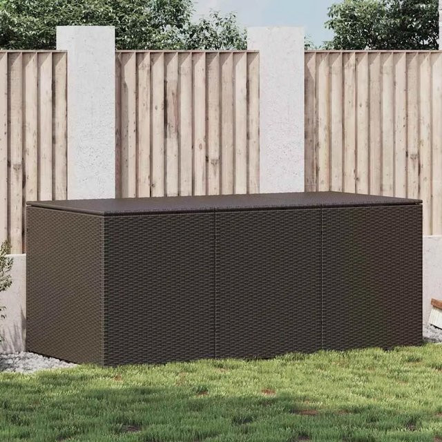 Furnicato Gartenbox aus Poly Rattan in Braun mit Soft-Close-Deckel, B/T/H: 180 x 90 x 70 cm - Bild 1