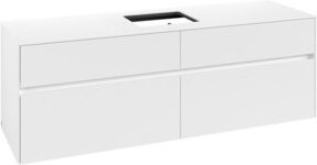 V&B Waschtischunterschrank Collaro in White Matt mit mittiger Waschtischöffnung, B/T/H: 160 x 54,8 x 50 cm - Bild 1