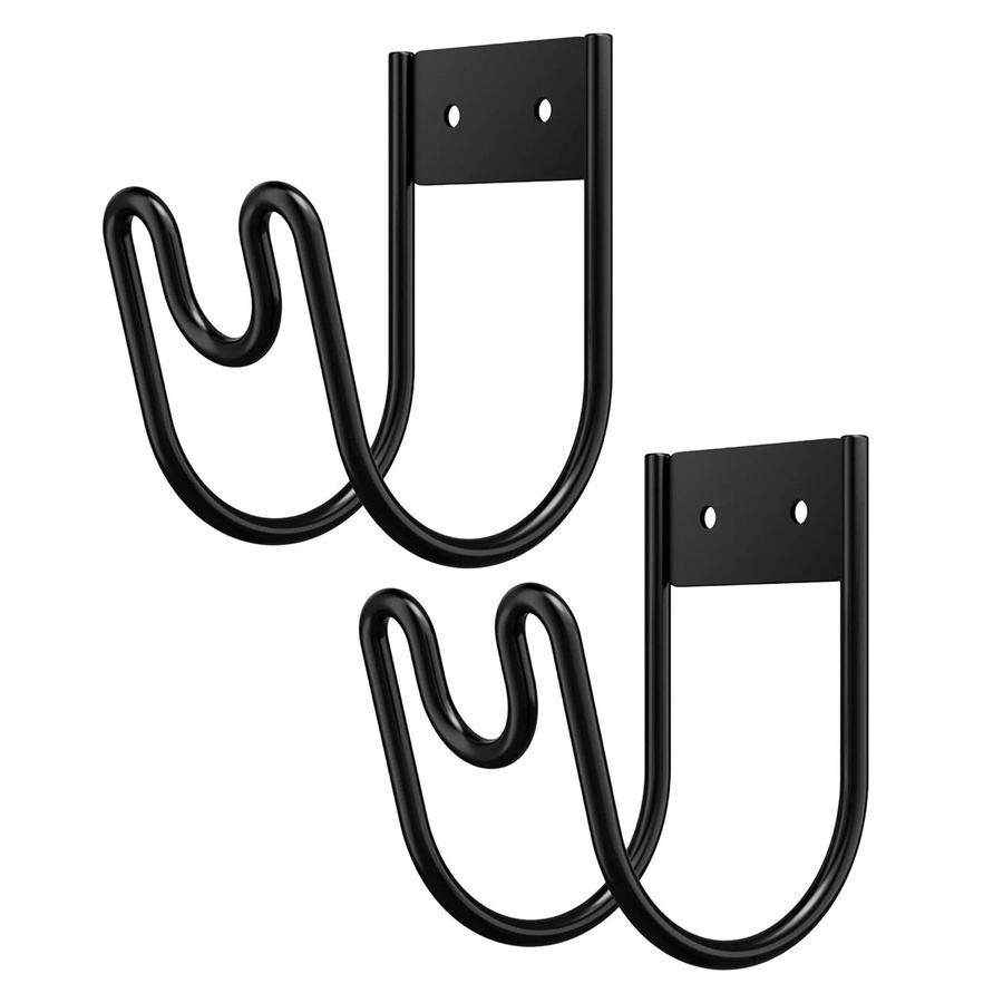 Relaxdays Schlauchhalter aus Eisen in Schwarz, 2er-Pack, rostgeschützt und wandmontierbar - Bild 2