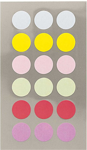 Rico Design Paper Poetry Office Sticker in Pastell mit 15mm Punkten, 4 Bogen - Bild 1