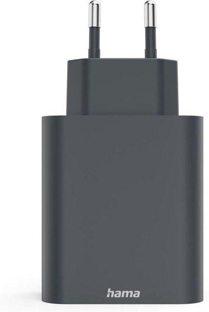 Hama Schnellladegerät mit 1x USB-C und 1x USB-A, PD, 45 W, Anthrazit - Bild 1