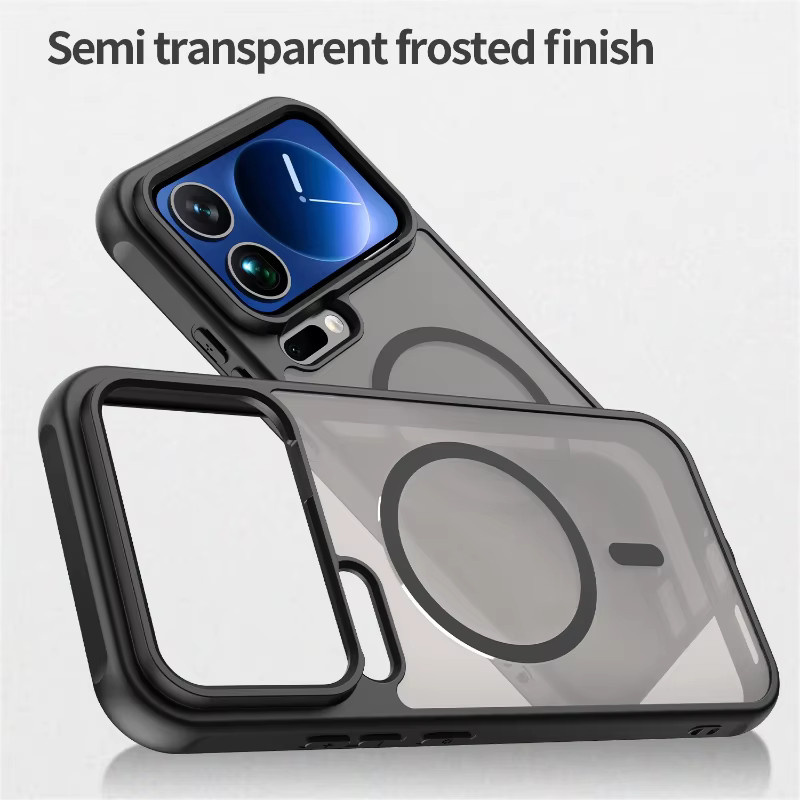 Matte magnetische MagSafe Handyhülle für Xiaomi 17 Pro Max 15 Ultra 17T 15T 14T Redmi Note 15 14 13 Pro in Schwarz - Bild 2