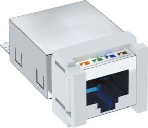 OBO Bettermann ASM-C6 GS RJ45-Einbaumodul CAT 6 Ethernet/LAN Anschlussmodul in Weiß - Bild 1