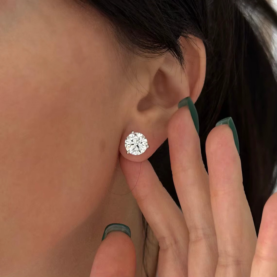 WDT.GEMS Ohrstecker, Lab Grown Diamond, 950 Platin, Damen - Bild 4