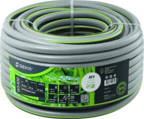 GEKA plus Wasserschlauch WS400 aus PVC, Durchmesser: 25 mm, Länge: 50 m, grau - Bild 1