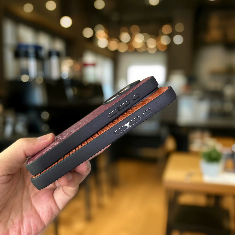 Eidechsenleder Handyhülle für iPhone 17 16 15 14 13 12 11 Pro Max Plus Cover im French Fashion Design - Bild 1