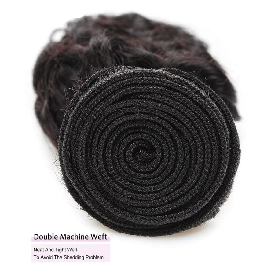 SHES BEAUTY Echthaar-Bündel Kinky Curly Brasilianisch, Schwarz, 50g - Bild 4